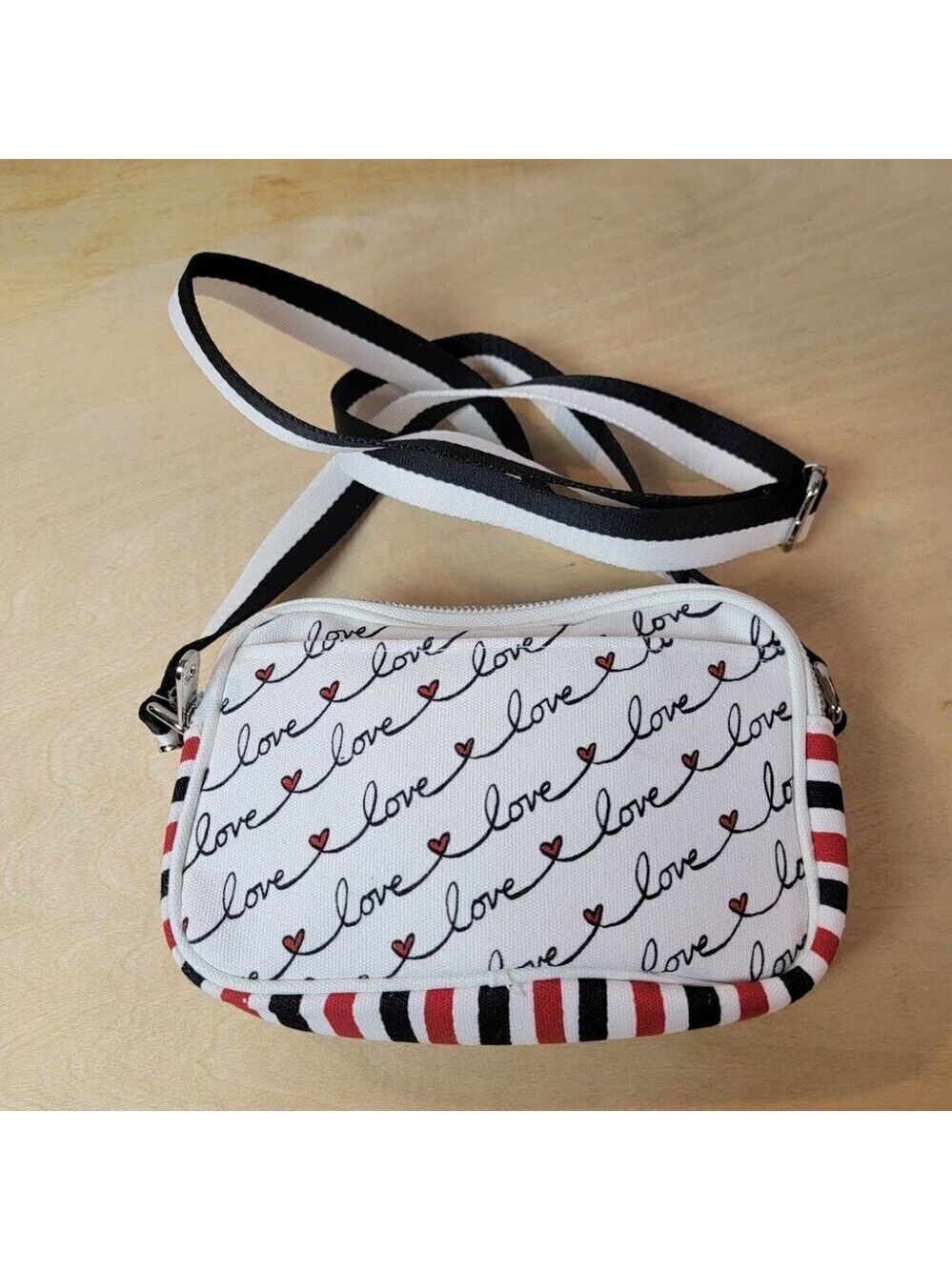 Brighton "LOVE SCROLL" Canvas Crossbody Bag - Picture 4 of 11